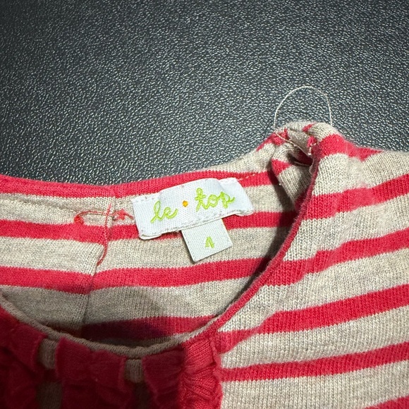 Le Top Red and Cream Striped Dress - Picture 3 of 4